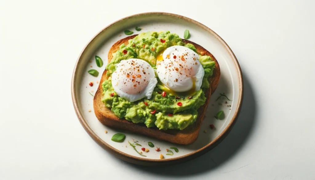 Tostadas de Aguacate y Huevo Pochado.información nutricional,calorías,freidora de aire,airfryer 