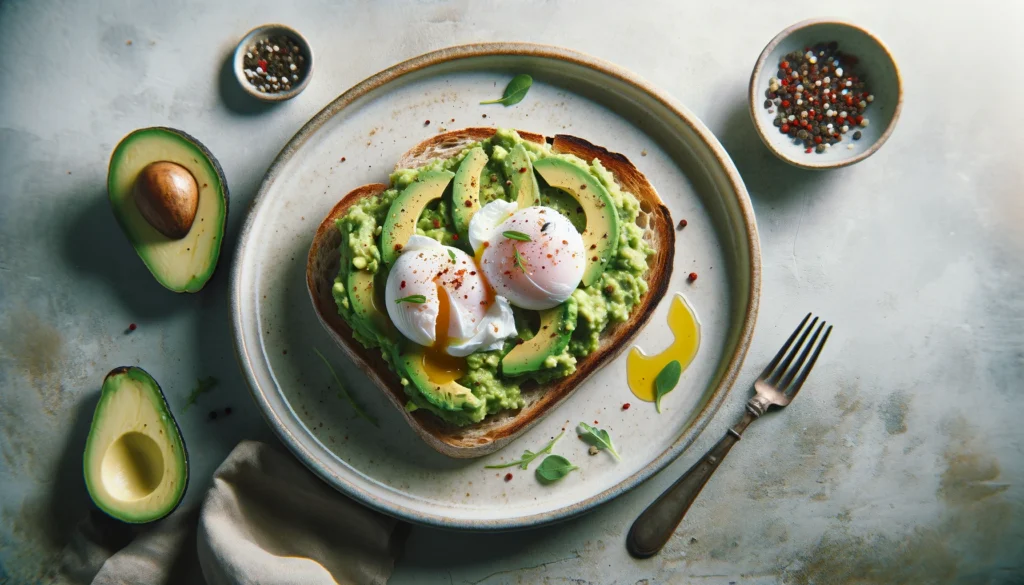 Tostadas de Aguacate y Huevo Pochado.información nutricional,calorías,freidora de aire,airfryer 