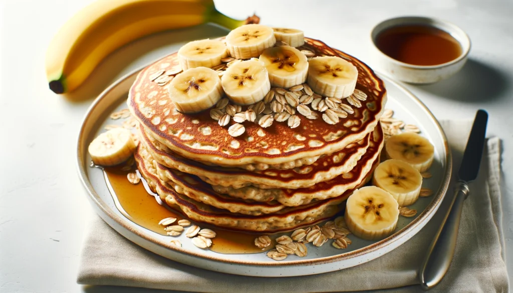 Receta de Panqueques de Avena y Plátano en freidora de aire.información nutricional,calorías,freidora de aire,airfryer