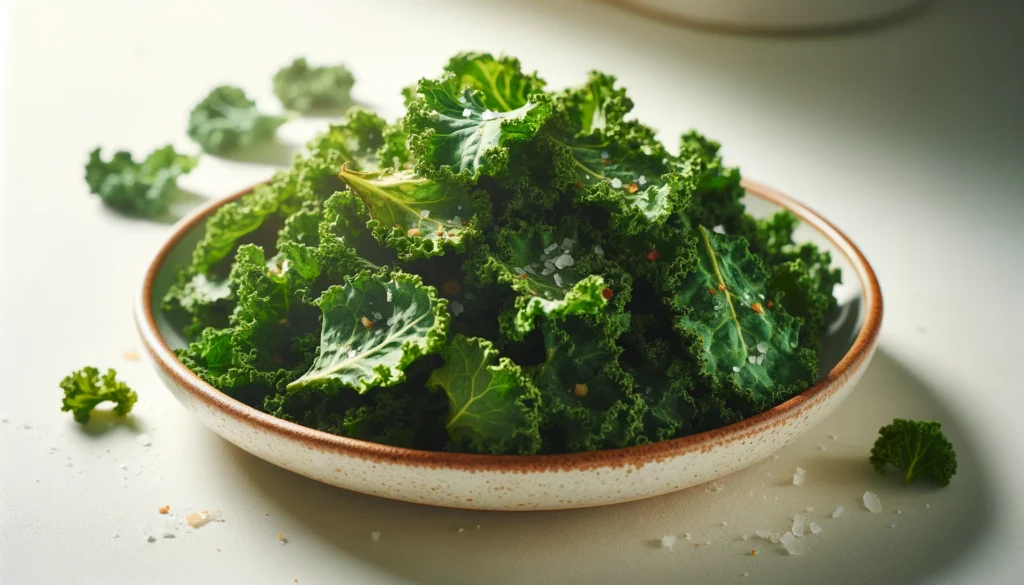 Receta Chips de kale airfryer. Información nutricional,calorías,freidora de aire 