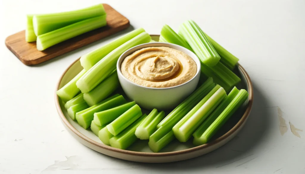 Palitos de Apio con Hummus.información nutricional,calorías,freidora de aire,airfryer 