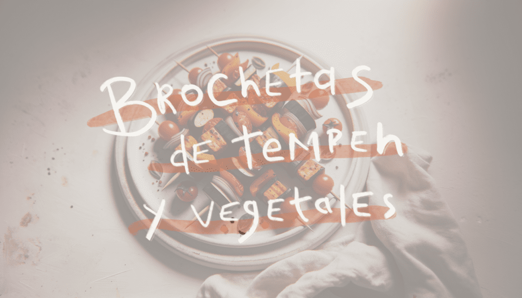 Receta de Brochetas de Tempeh y Vegetales Marinado en freidora de aire.información nutricional.calorías airfryer