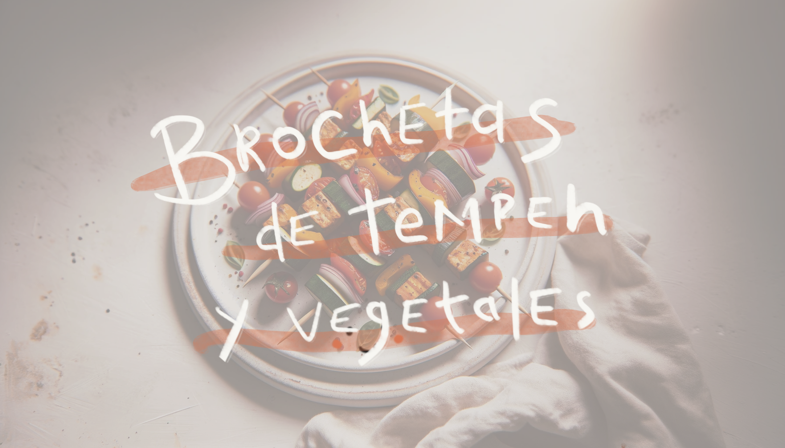 Brochetas de Tempeh y Vegetales Marinado