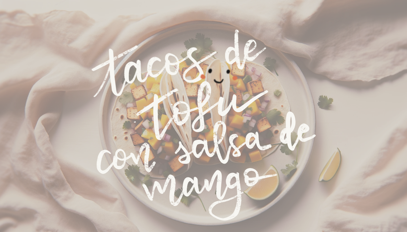 Tacos de Tofu Marinado con Salsa de Mango