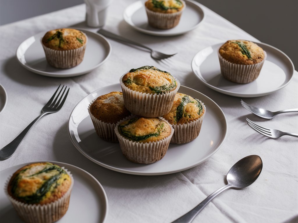 Receta de Muffins de Espinacas y Queso en Freidora de Aire.información nutricional,calorías 