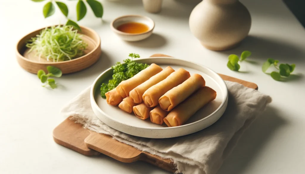 Receta de Rollitos de Primavera Vegetarianos en freidora de aire.información nutricional.calorías airfryer 