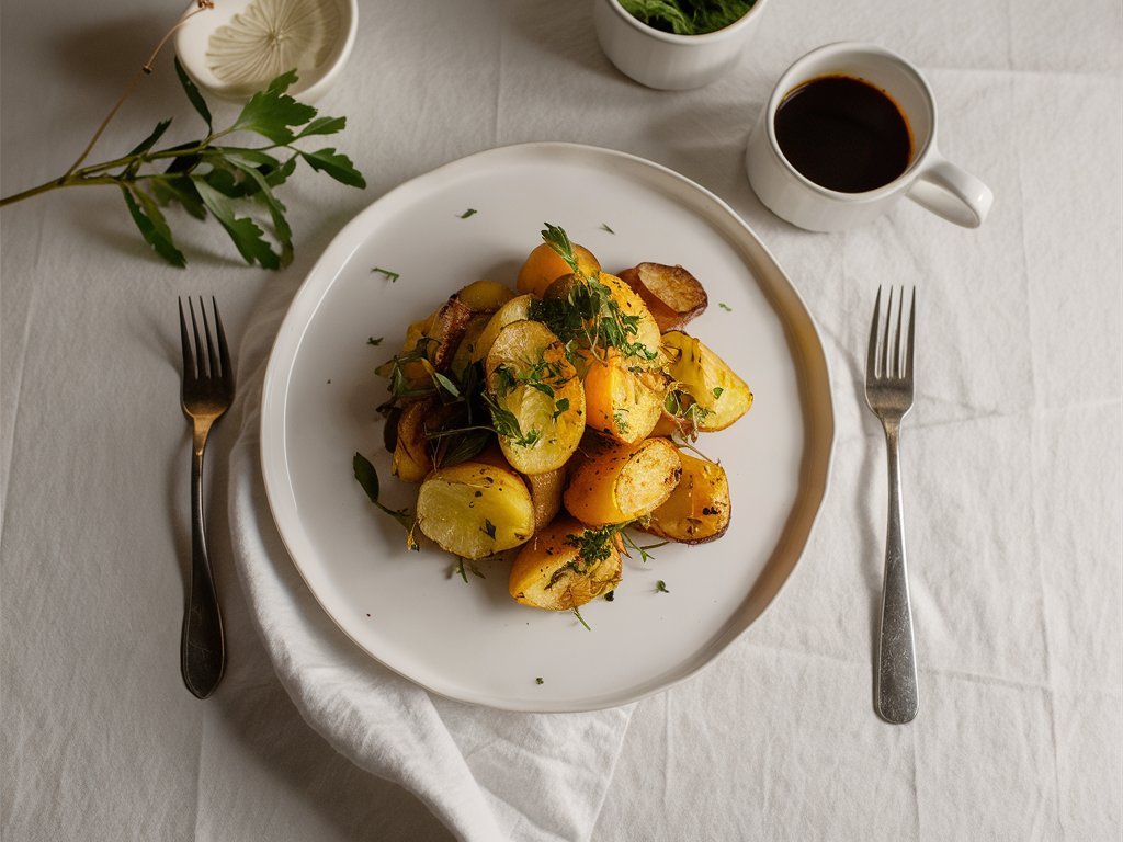 Receta Patatas Asadas con Hierbas y Limón datos nutricionales, calorías 